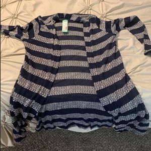 T-shirt and cardigan